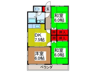 サニーハイツ浦和の物件間取画像